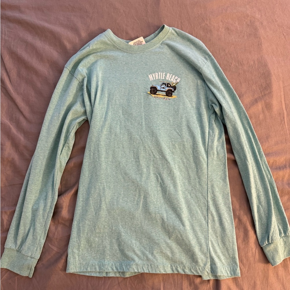 teal long sleeve shirt size medium